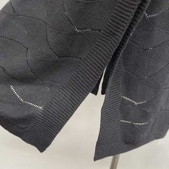 Black Pepper Women's Poncho Cowl Scoop Neckline Sweater Small Medium Black - Picture 5 of 10